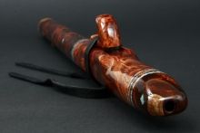 Honduran Rosewood Burl Native American Flute, Minor, Low E-4, #D98G